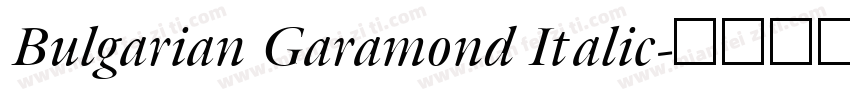 Bulgarian Garamond Italic字体转换